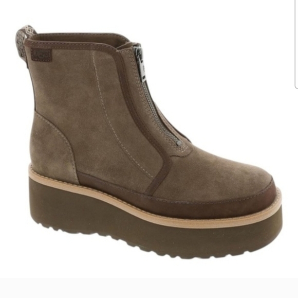 UGG Women's Cityfunc Zip Boots Platform size 8.5 Hickory - Picture 4 of 15